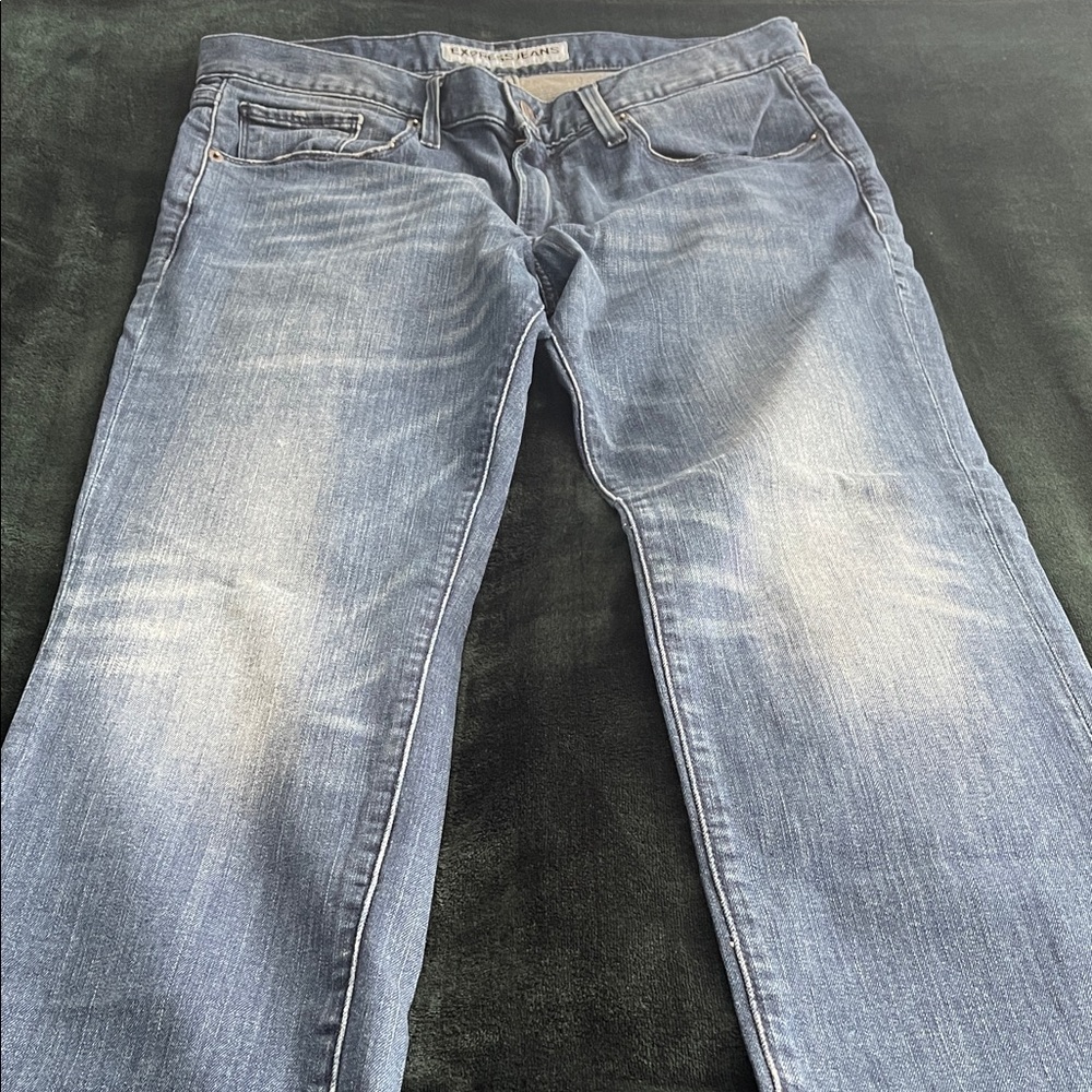 Express Rocco Men's Denim Blue Straight Jeans